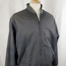 Vintage Dickies Industrial Wear Jacket Large Gray Zip Up Lining Workwear Garage - £17.19 GBP