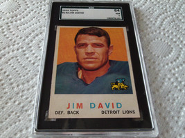 1959   JIM  DAVID   # 143  TOPPS    SGC  84    DETROIT  LIONS   FOOTBALL... - £42.95 GBP