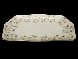 Vintage Bavaria Bone China Bread/Appetizer Tray, Oscar Schaller Floral P... - $14.65