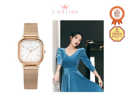 [J.Estina] [Iu Pick] Amico Metal Watch Rose Gold JWM1ME2BF203RGRG0 Korean Brand - £150.27 GBP