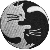 Cat Yin Yang Kung Fu Chinese Tao Balance Sign Symbol Logo T-Shirt Costum... - £10.21 GBP