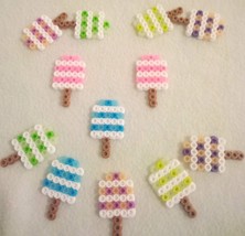 Popsicles Perler Bead-Earrings,Keychain,Jewelry,Glow-in-the-Dark,Craft S... - £12.06 GBP