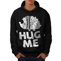Wellcoda Hug Me Hedgehog Fun Mens Hoodie, Humor Casual Hooded Sweatshirt - £25.20 GBP+