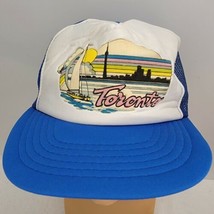 Vintage Toronto Canada Skyline Tourism Sailboat Trucker Snap Back Mesh H... - $8.04