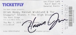 Signed HANNAH WICKLUND Guitar Great Autographed in person Used Ticket Stub - $99.99