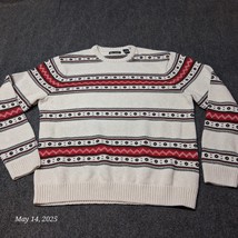 VTG Chaps Heavyweight Fair Isle Sweater Men XL Beige - $29.17