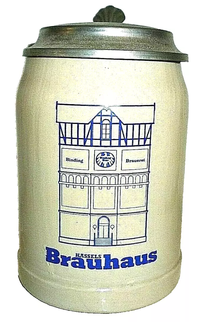 Binding Frankfurt Brauhaus Kassel lidded German Beer Stein - $14.95
