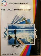 LD 4X6 Premium Gloss Glossy Inkjet Photo Picture Paper 20 Sheets for Printer new - £6.50 GBP