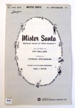 Mister Santa Vintage Sheet Music 1954  Edwin Morris &amp; Company - £6.27 GBP
