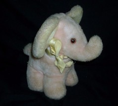 10&quot; VINTAGE BANTAM BABY ELEPHANT PINK RATTLE STUFFED ANIMAL PLUSH TOY LO... - $37.05