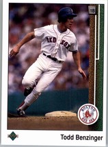 1989 Upper Deck 184 Todd Benzinger  Boston Red Sox - £0.77 GBP