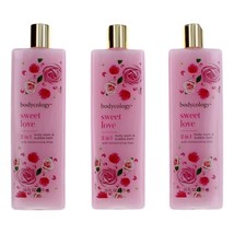 Sweet Love by Bodycology, 3 Pack 16 oz 2 in 1 Body Wash &amp; Bubble Bath for Women - £28.70 GBP
