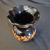 Late 1920s Hungarian Hódmezővásárhely HMV Redware Black Ceramic Vase Signed K.S. - £15.81 GBP