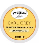 TWININGS EARL GREY FLAVOURED BLACK TEA DECAFFEINATED KCUPS 24CT - $35.71 CAD