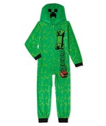 Minecraft Creeper TNT Boom! Hooded Print Fleece Pajama Sleeper, Size 4/5 - €23,12 EUR