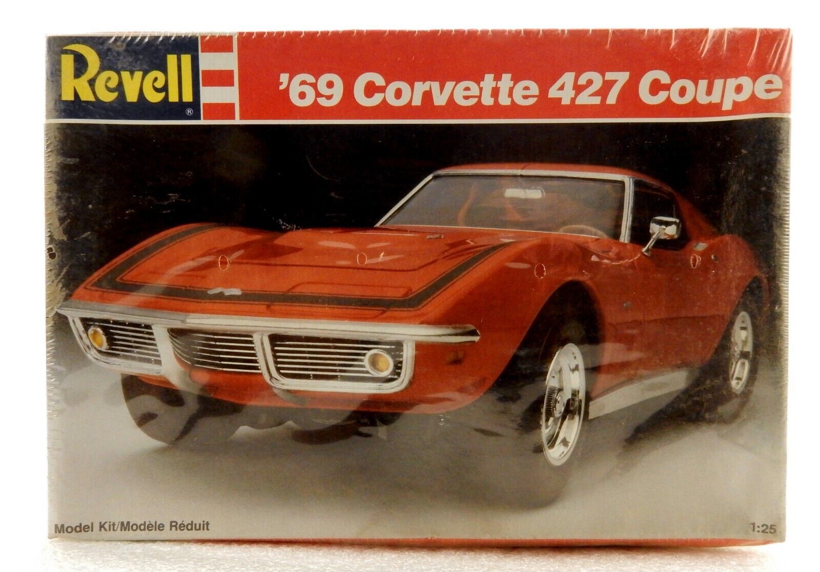 1969 Chevrolet Corvette 427 Coupe, 1:25 Scale Plastic Model, Revell, #7149, M-10 - $34.25