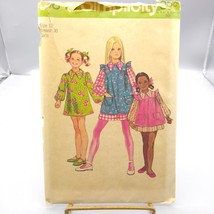 Vintage Sewing PATTERN Simplicity 9843, Childs and Girls 1971 Dress and ... - $12.60