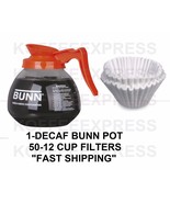 BUNN Coffee Carafe Decaf Orange 64oz 12 cup &amp; 50 FREE CF12  CUP BUNN FIL... - £25.03 GBP