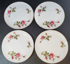 4pc Sango &quot;MOSS ROSE&quot; Coupe Bread Plates, 6&quot; - £23.35 GBP