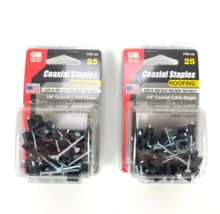 (Lot of 2) GB PSR-25 Coaxial Roofing Staples 1/4&quot; Crown Black Plastic 25... - $14.18 CAD