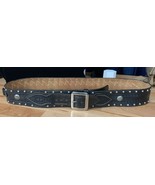 Vintage Handmade Black Leather Stamped &amp; Studded Ranger 45 Ammo Gunbelt ... - £47.13 GBP