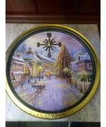 Vtg Christmas Cookie Tin Clock 13&quot; Round Nicky Boehme Double Chocolate Chip - €38,68 EUR