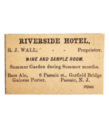 1895 Riverside Hotel Wine Room Victorian Advertisement New Jersey Passai... - €17,17 EUR 1895 Riverside Hotel Wine Room Victorian Advertisement New Jersey Passai... - €17,17 EUR