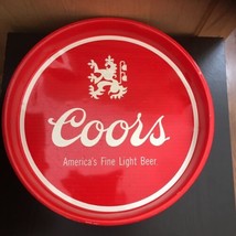 Vintage Coors Beer Red Tray America&#39;s Fine Light Beer Dist Stock Golden Colorado - £18.43 GBP