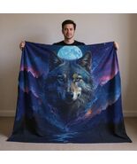 Mystic Wolf Velveteen Plush Blanket - $32.99+