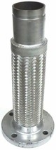 STAINLESS BRAIDED 12.5&quot; HOSE PIPE FITTING 3.5&quot; I.D 7.5&quot; O.D FLANGE 2.5&quot; ... - £117.95 GBP