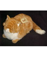 16&quot; Avanti Mom Tabby Gold Striped Plush Cat With Tags Jockline Italy 1985 - €51,44 EUR