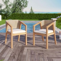 Outdoor Dining Chairs Set of 2 | Patio Furniture - £221.26 GBP