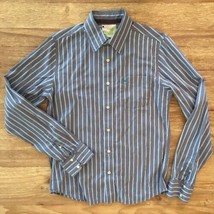 Hollister Mens Blue Striped 100% Cotton Button Up Shirt Long Sleeve Size... - £21.58 GBP