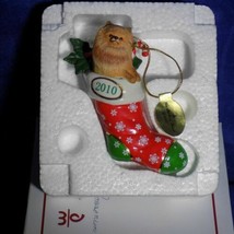 2010 Danbury Mint Pomeranian Christmas Ornament Stocking Stuffer - Mib - £23.88 GBP