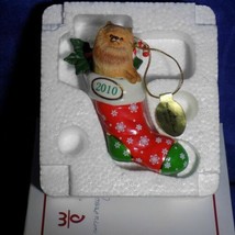 2010 DANBURY MINT POMERANIAN CHRISTMAS ORNAMENT STOCKING STUFFER - MIB - $29.95