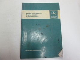 1986 MERCEDES Model 126.125 Engine 603.961 Intro into Service Manual STAINS WORN - $42.39