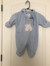 1 Pc Baby Boys Fleece Footed Snow Suit Blue Size 18 Months - £28.03 GBP