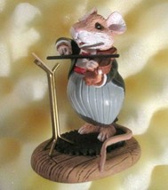 1988 Hallmark Tender Touches &quot;SOUNDS OF JOY FILL THE AIR&quot; mouse w/ violin figure - £12.44 GBP