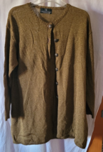 Women's Carole Little Cardigan Sweater Gold Sparkle Button-Up Long Sleeve - $14.99