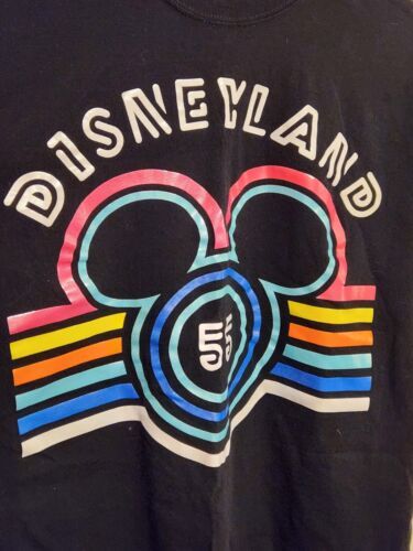 DISNEYLAND RESORT Mickey Mouse ICON 55 RAINBOW T-SHIRT ADULT SIZE L - £11.81 GBP