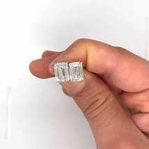 4 Carat E VS1 Clarity Lab Grown Diamond Emerald Cut STUDS Earring 14K wh... - €1.740,41 EUR