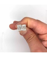 4 Carat E VS1 Clarity Lab Grown Diamond Emerald Cut STUDS Earring 14K wh... - €1.748,42 EUR