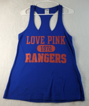 PINK Victoria&#39;s Secret Activewear Tank Top Womens Small Blue Cotton Pink... - £9.86 GBP