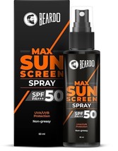 Beardo Max Sunscreen Non-greasy SPF 50 &amp; PA+++ Spray for Men 50ml - £12.62 GBP