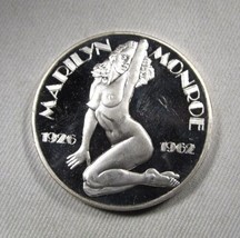 1926-1962 Marilyn Monroe Adult Nude Art Silver Medal .999 Fine 1Toz. AM583 - £57.48 GBP