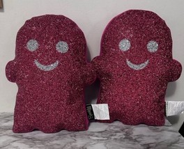 Halloween Ghost Pillow Pink Glitter Sparkles Home Rhinestone Tik Tok Decor - £59.13 GBP