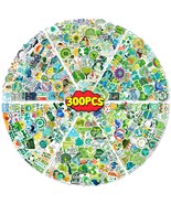 300pcs Green Earth Vinyl Decorative Stickers Decal for Laptop Water Bott... - £15.73 GBP