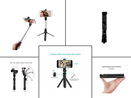 360° Telescopic Selfie Stick Bluetooth Tripod Monopod Holder For Phone New - €5,65 EUR+