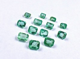 Natural Colombian Emerald Octagon Cut 13 Pcs 10 Cts Gemstone Designing Bracelet - £2,581.91 GBP