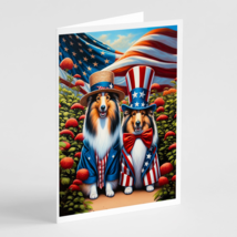 All American Sheltie Greeting Cards Pack of 8, Premium 5x7 Card Set w/ Envelopes - $21.77